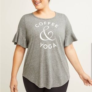 Lane Bryant Coffee & Yoga Active Graphic Tee